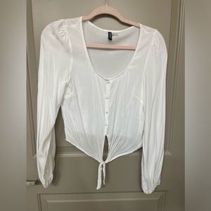 Divided, white blouse